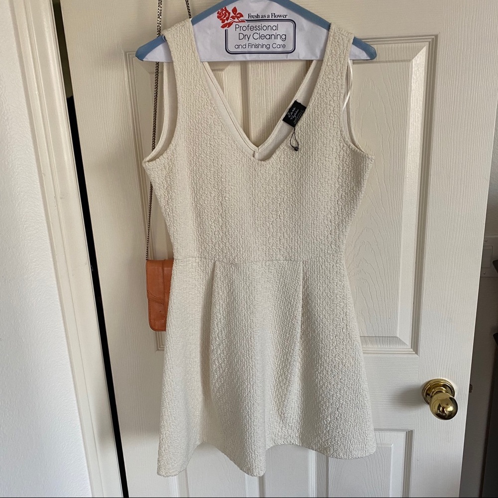 Zara Trafaluc cream/white A line mini dress M
